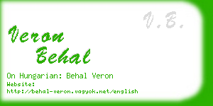 veron behal business card
